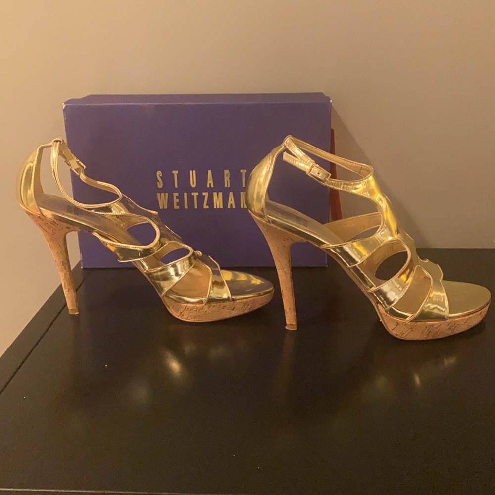 Stuart Weitzman Platzoom Caged Sandals 10 1/2 N - Picture 4 of 8